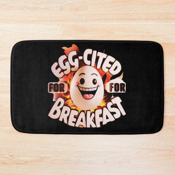 Item preview, Egg-cited for Breakfast Grinning Egg Witty designed and sold by deluxedigital1.