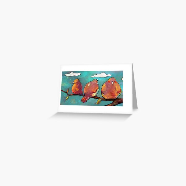 Three Birds Greeting Card
