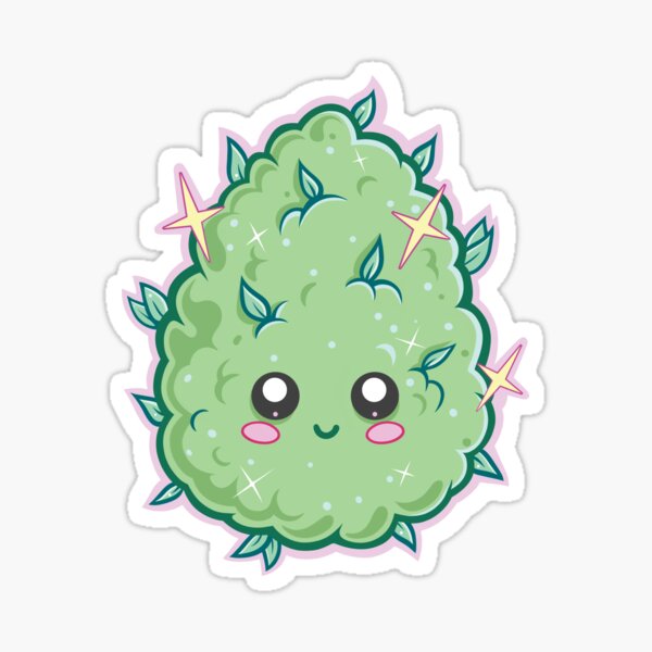 Item preview, Kawaii Weed Bud designed and sold by StrayCatLabs.
