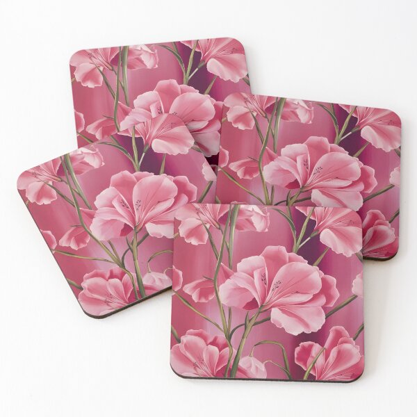 Item preview, Pink flowers with delicate petals, pattern designed and sold by patterncrow.