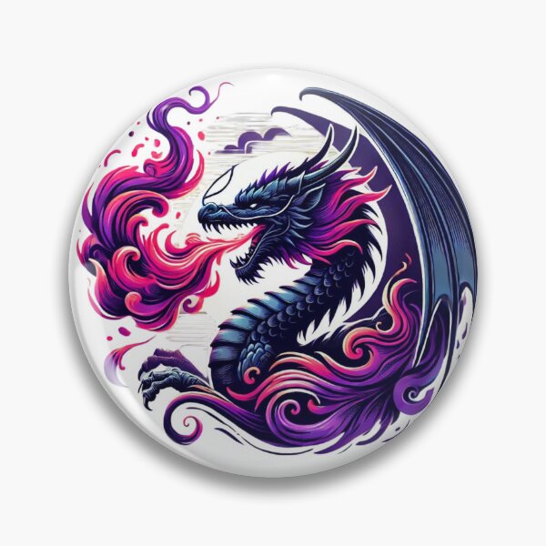 Item preview, Dragon Breathing purple and pink flames  designed and sold by Bauerthreads.