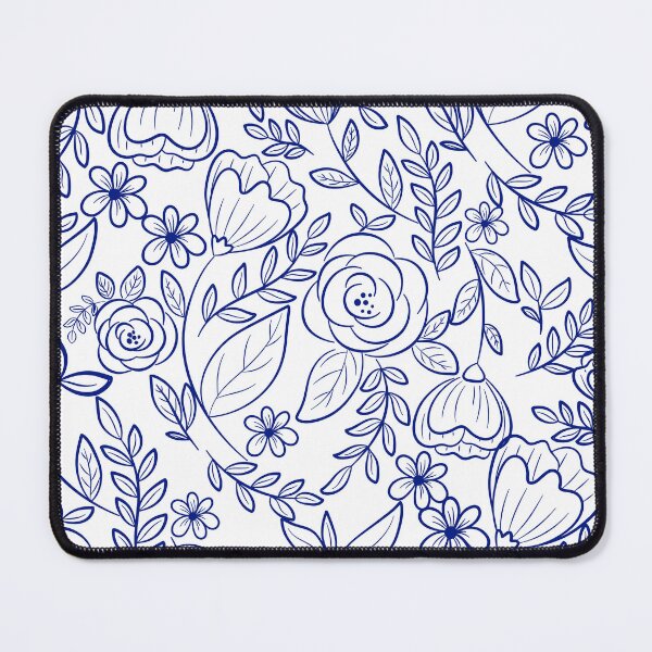 Item preview, Floral seamless pattern with blue background designed and sold by sasithornillustration.