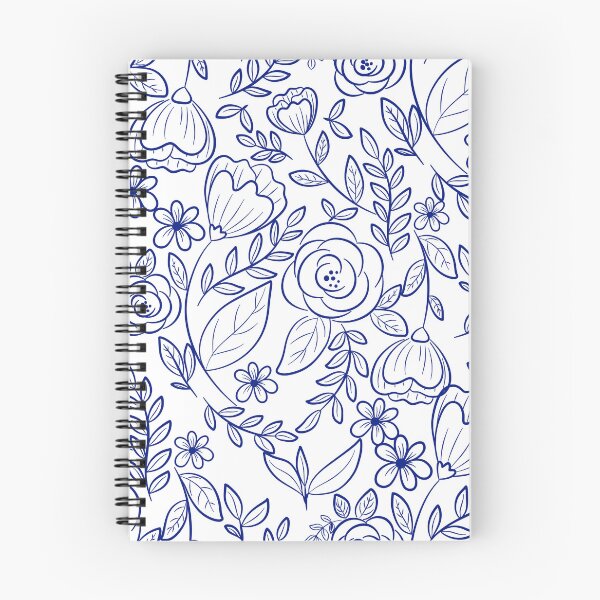 Item preview, Floral seamless pattern with blue background designed and sold by sasithornillustration.
