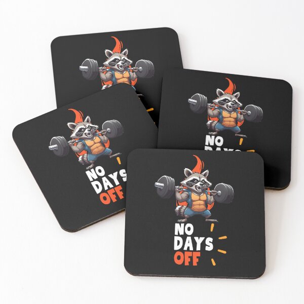 Item preview, No Days Off - Raccoon Gym designed and sold by OnTheTrend.
