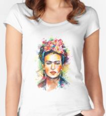 Frida Kahlo Tailliertes Rundhals-Shirt
