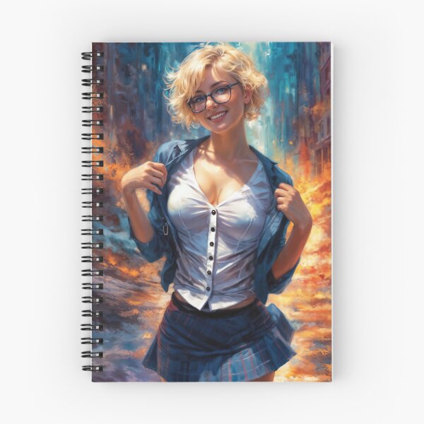 Item preview, Fire and Ice: Blonde in Schoolgirl Outfit designed and sold by PinUpPavilion.