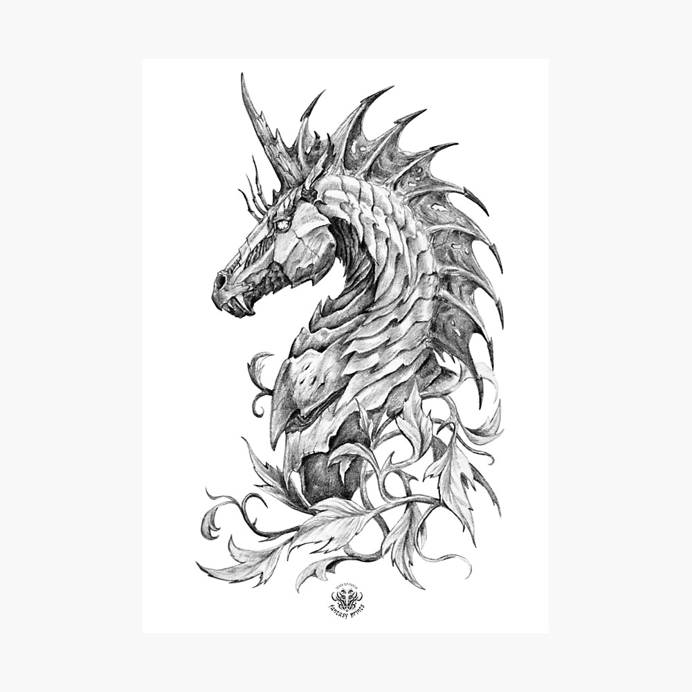 Dragons Fantasy Very Cool!! Unicorns Vintage Stickers Drawing Board