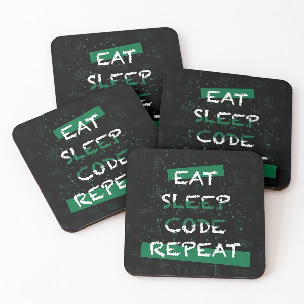 Item preview, Eat sleep code repeat designed and sold by Xatutik.art.