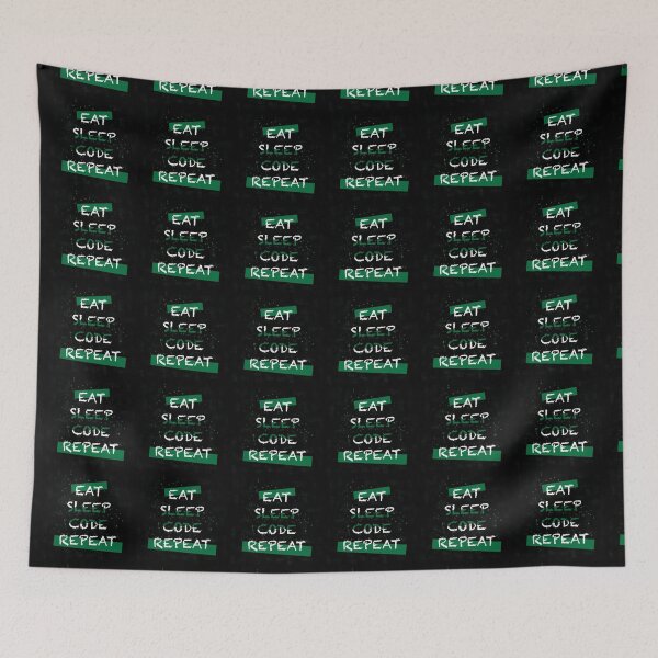 Item preview, Eat sleep code repeat designed and sold by Xatutik.art.