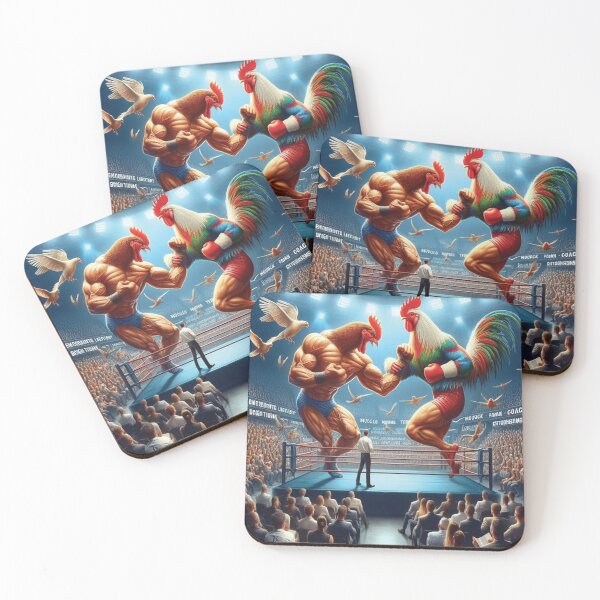 Item preview, Epic Rooster Wrestling Match in Arena	 designed and sold by flowereamj.