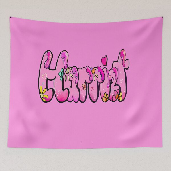 Item preview, Harriet popular girls name woman women’s first name in pink drip calligraphy Harriet designed and sold by Artonmytee.