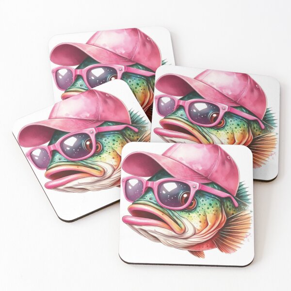 Item preview, Cool Fish with Pink Hat and Sunglasses	 designed and sold by flowereamj.