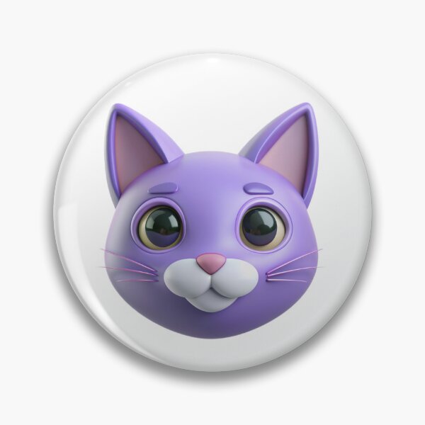 Item preview, Purple Cat Cute and 3D designed and sold by DigitalBazaar-.