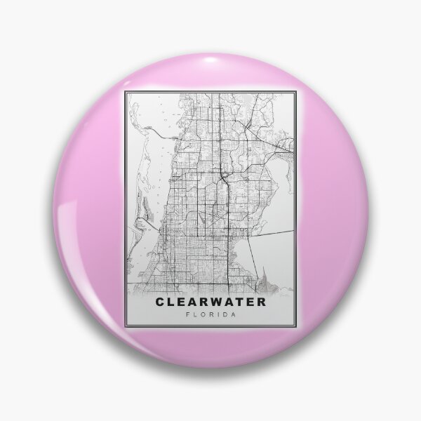 Item preview, Minimalist Pink Clearwater Map designed and sold by Tamas Das.