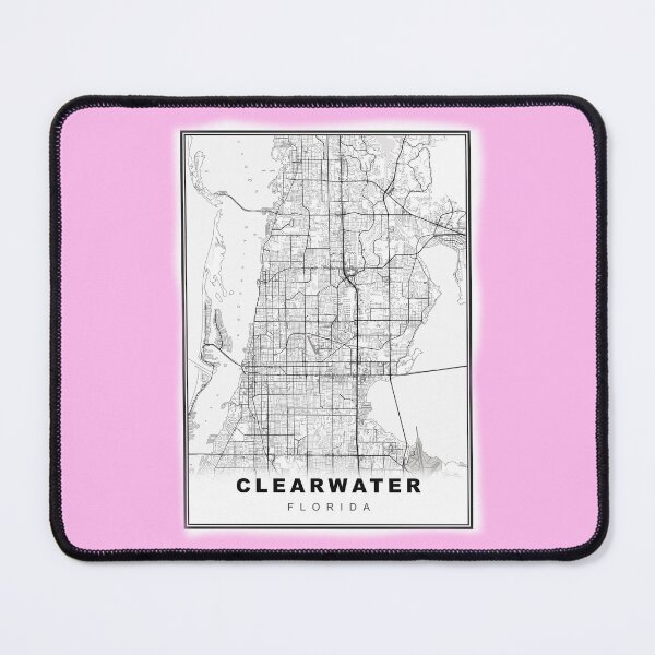 Item preview, Minimalist Pink Clearwater Map designed and sold by Tamas Das.