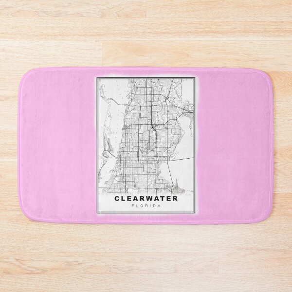Item preview, Minimalist Pink Clearwater Map designed and sold by Tamas Das.