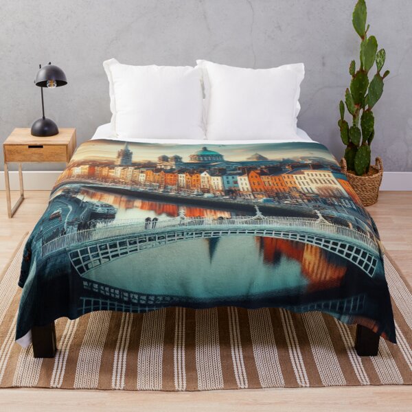 Item preview, Dublin City Bridge Landscape designed and sold by DeeCeeFashion.