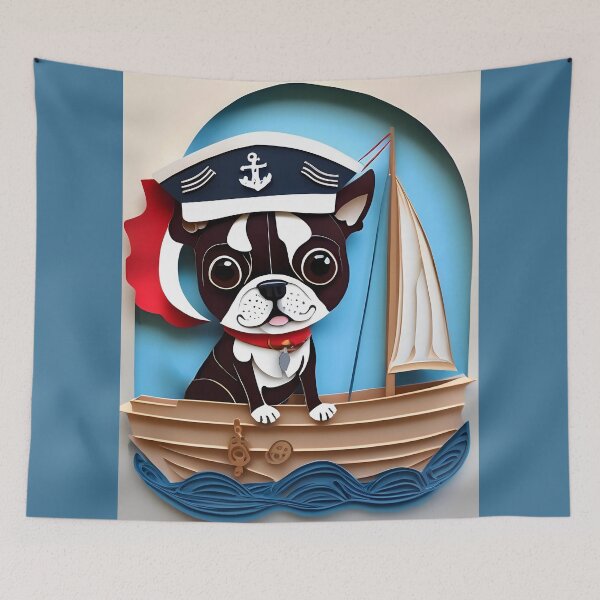 Item preview, Sailor Boston Terriers... Well, I Guess Anything Is Possible designed and sold by Hall-O-Gram.