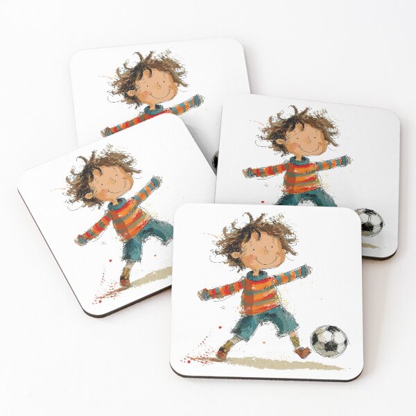 Item preview, Little Boy Playing Soccer designed and sold by Liededrom..