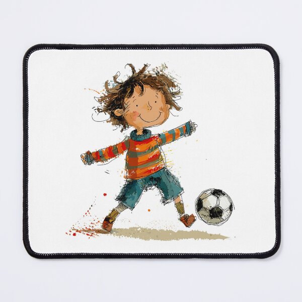 Item preview, Little Boy Playing Soccer designed and sold by Liededrom..
