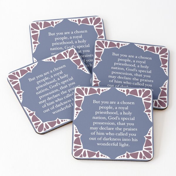 Item preview, (1 Peter 2:9) Elegant Spanish Tiles Inspired Bible Verse Art  designed and sold by Mayalight.