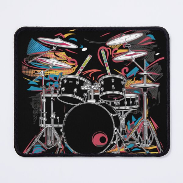 Item preview, Dynamic Drum Kit Rhythmic T-Shirt designed and sold by MerchMasterPL.