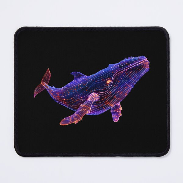 Item preview, Neon Spirograph Space Whale designed and sold by AI-Only Creations.