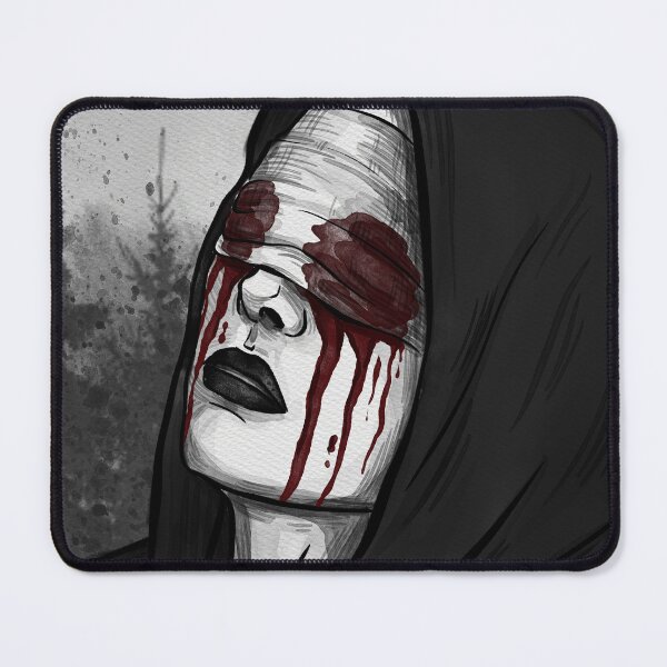 Item preview, Blindfolded Figure With Blood Streaming Down designed and sold by BlackOrchidArt.