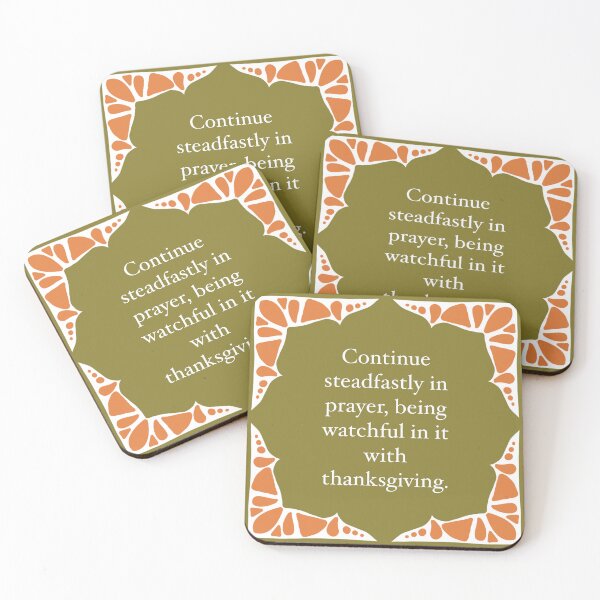 Item preview, (Colossians 4:2) Elegant Spanish Tiles Inspired Bible Verse Art  designed and sold by Mayalight.