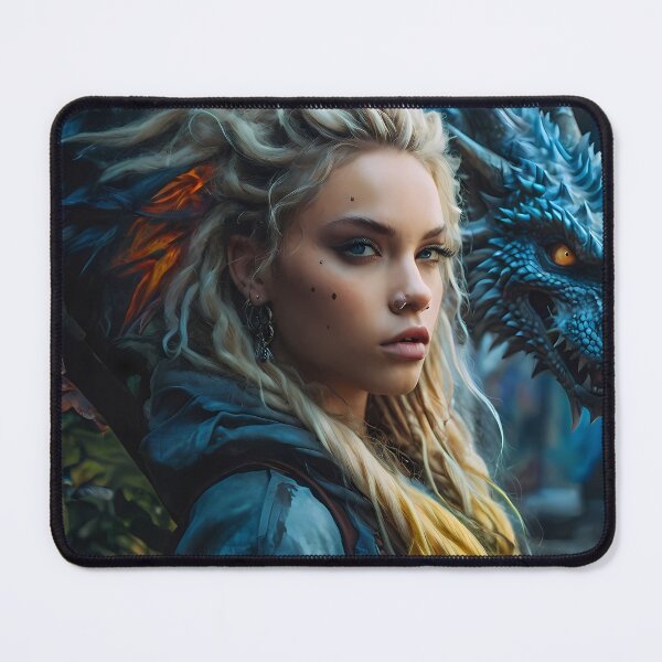 Item preview, Blonde Girl with her Blue Dragon v4 designed and sold by Marcicev-Bojan.
