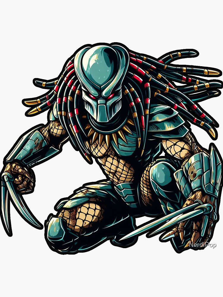 Thumbnail 3 of 3, Sticker, Predator designed and sold by NerdiPop.