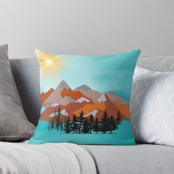 Item preview, Mountains on a turquoise background designed and sold by Daisy-83.