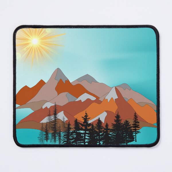 Item preview, Mountains on a turquoise background designed and sold by Daisy-83.