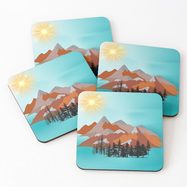 Item preview, Mountains on a turquoise background designed and sold by Daisy-83.