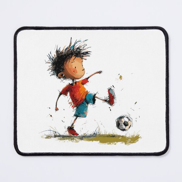 Item preview, Little Boy Playing Soccer designed and sold by Liededrom..