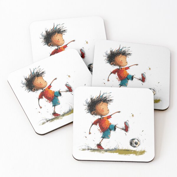 Item preview, Little Boy Playing Soccer designed and sold by Liededrom..