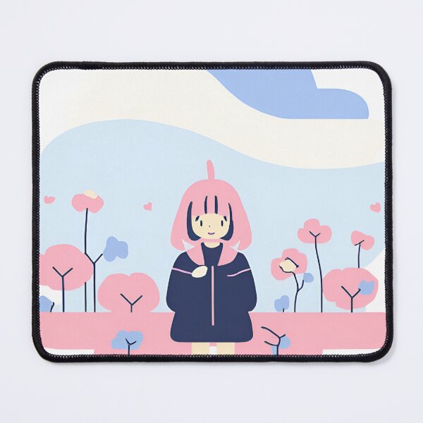 Item preview, Cute Cartoon Girl in Pastel Landscape - Whimsical and Adorable Illustration designed and sold by Aqmean.
