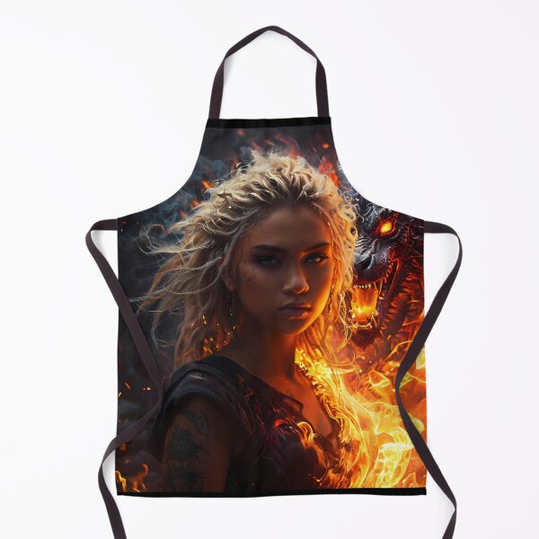 Item preview, Blonde Girl with her Fire Dragon designed and sold by Marcicev-Bojan.
