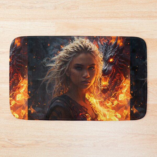 Item preview, Blonde Girl with her Fire Dragon designed and sold by Marcicev-Bojan.