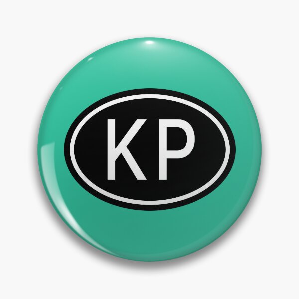 Item preview, KP Initials Monogram Oval White Letters designed and sold by Jeallan Designs.