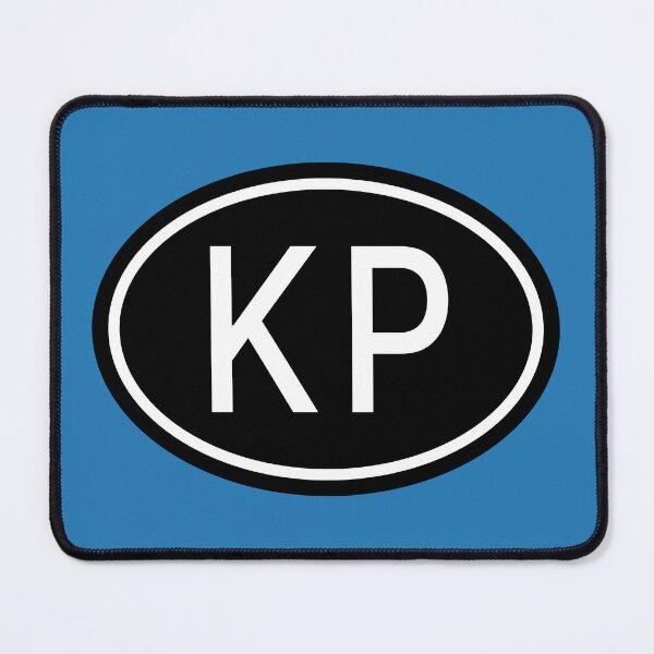 Item preview, KP Initials Monogram Oval White Letters designed and sold by Jeallan Designs.