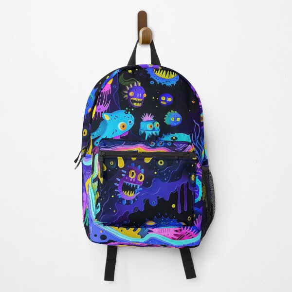 Item preview, cute colourful monsters and aliens-neon doodle designed and sold by minazareei.
