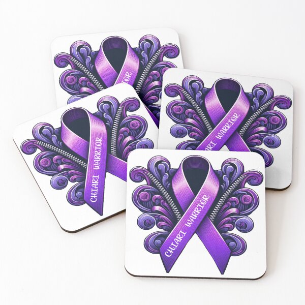 Item preview, Fancy Chiari Warrior Ribbon- white background  designed and sold by TonzDesigns.