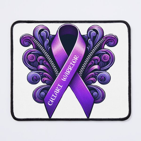Item preview, Fancy Chiari Warrior Ribbon- white background designed and sold by TonzDesigns.