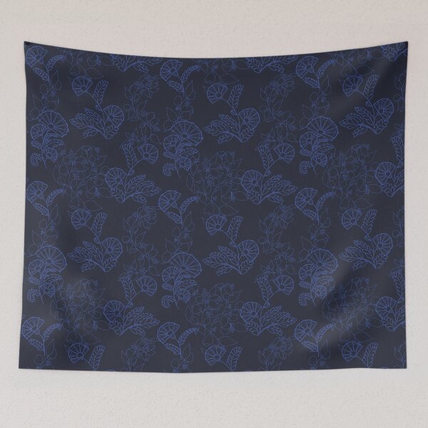 Item preview, Fan flowers and berries blue version designed and sold by GENEST-V.