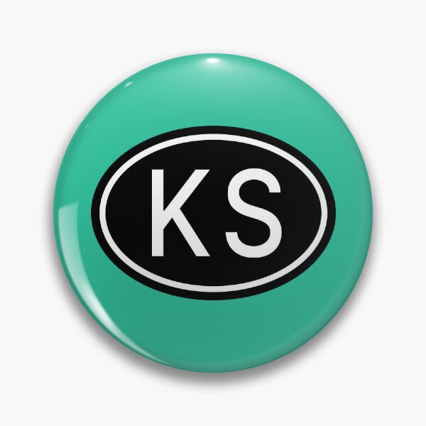 Item preview, KS Initials Monogram Oval White Letters designed and sold by Jeallan Designs.