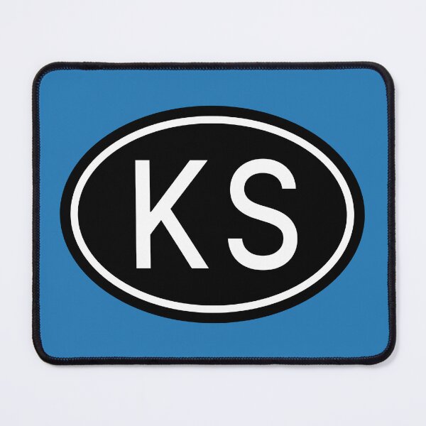 Item preview, KS Initials Monogram Oval White Letters designed and sold by Jeallan Designs.