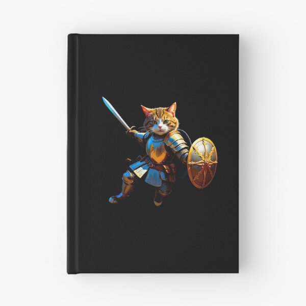 Item preview, Cat in medieval armor with sword designed and sold by artwaves.