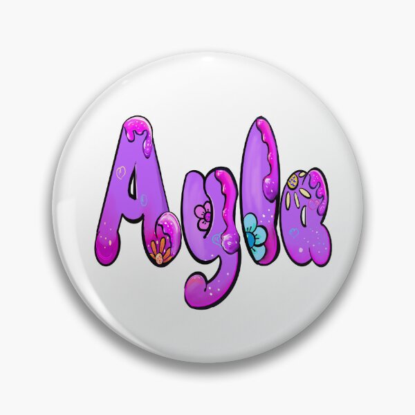 Item preview, Ayla popular girls name woman women’s first name in purple drip calligraphy Ayla designed and sold by Artonmytee.