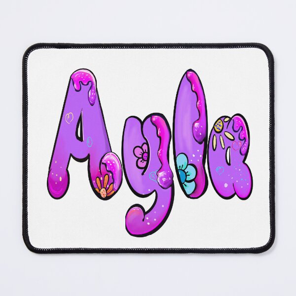 Item preview, Ayla popular girls name woman women’s first name in purple drip calligraphy Ayla designed and sold by Artonmytee.